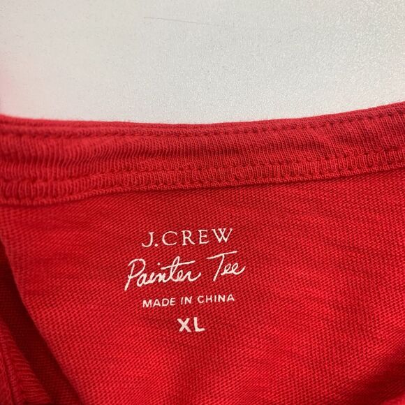J. Crew Painter Tee Womens XL Extra Large Poppy Long Sleeve Boat Neck Shirt - Picture 7 of 11